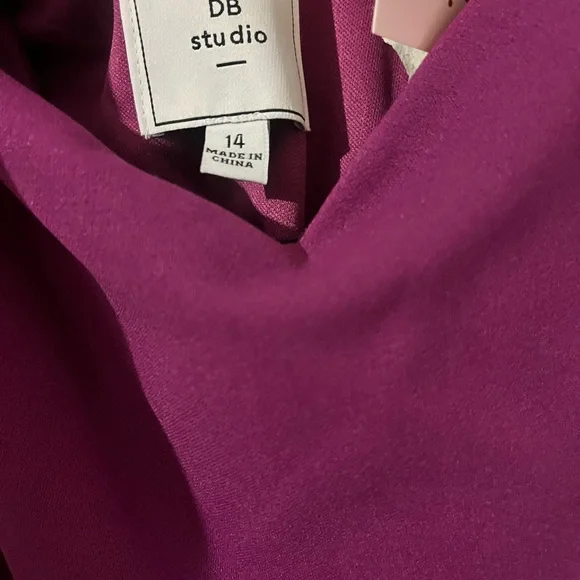 NWT David's Bridal Off-Shoulder Fuchsia Mini Dress - Picture 5 of 5